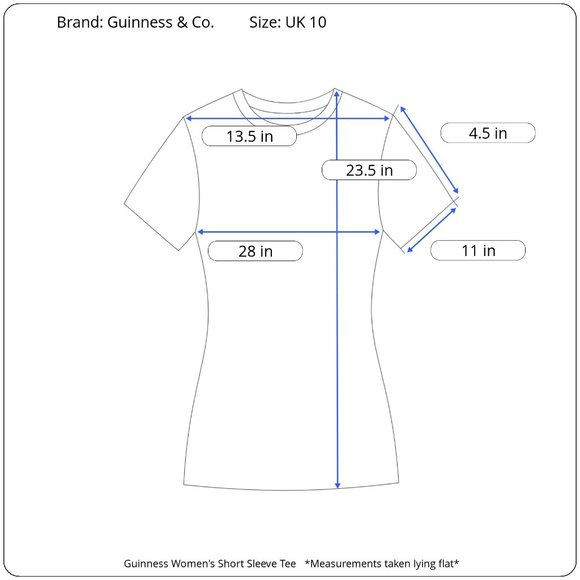 Authentic Guinness Beer Women's Graphic Short Sleeve Tee Small Black - Picture 7 of 7